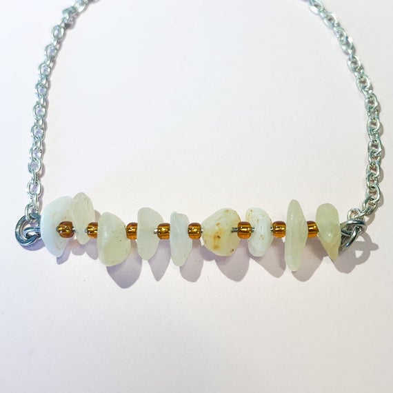 Aragonite Bracelet | Gift For Her | Silver Bracelet | Bridesmaid Gift | Birthday Gift | Crystal Bracelet | Crystal Gift