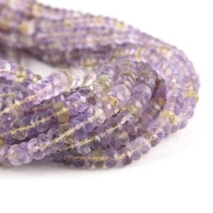 Shop Ametrine Beads! Best Quality 13" Long Ametrine Rondelle  Beads,Micro Faceted  Beads,6-7 MM Beads,Ametrine Gemstone,Faceted Rondelle Shape,Wholesale Price | Natural genuine beads Ametrine beads for beading and jewelry making.  #jewelry #beads #beadedjewelry #diyjewelry #jewelrymaking #beadstore #beading #affiliate #ad