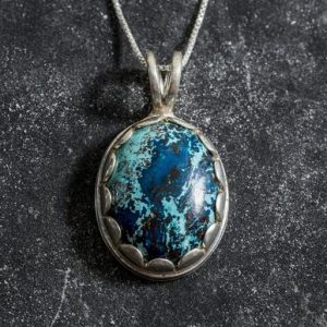 Shop Chrysocolla Jewelry! Statement Pendant, Chrysocolla Pendant, Blue Chrysocolla, Sagittarius Pendant, Unique Pendant, Blue Pendant, Silver Pendant, Chrysocolla | Natural genuine Chrysocolla jewelry. Buy crystal jewelry, handmade handcrafted artisan jewelry for women.  Unique handmade gift ideas. #jewelry #beadedjewelry #beadedjewelry #gift #shopping #handmadejewelry #fashion #style #product #jewelry #affiliate #ad