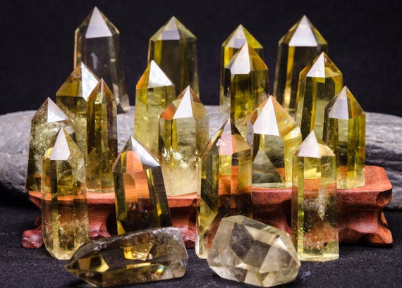 Best Natural Clear Citrine Crystal Quartz Point Tower/yellow Crystal Tower/special Gift/healing Crystal/fengshui/energy Stone-1 Point