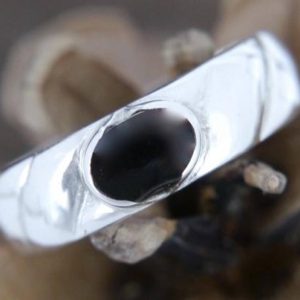 Shop Men's Gemstone Rings! Whitby Jet Ring – Womens Ring – Stone Ring Handmade Sterling Silver | Natural genuine Agate rings, simple unique handcrafted gemstone rings. #rings #jewelry #shopping #gift #handmade #fashion #style #affiliate #ad