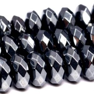 Shop Hematite Faceted Beads! 7x3MM Black Hematite Beads Grade AAA Natural Gemstone Faceted Rondelle Loose Beads 15" / 7" Bulk Lot Options (101688) | Natural genuine faceted Hematite beads for beading and jewelry making.  #jewelry #beads #beadedjewelry #diyjewelry #jewelrymaking #beadstore #beading #affiliate #ad