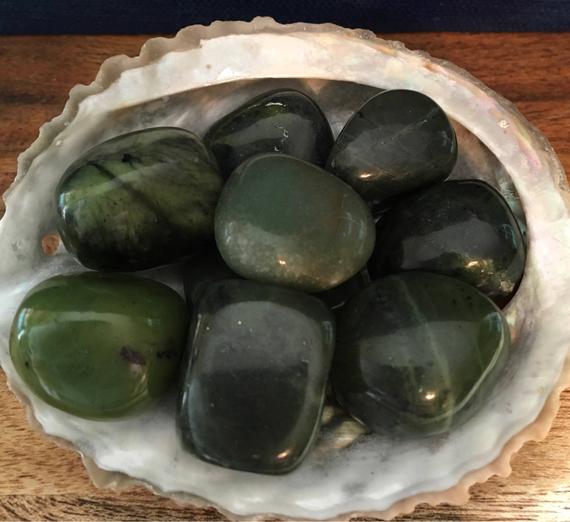 Jade Gemstone, Nephrite Jade, Healing Stone, Healing Crystal, Chakra Stone, Spiritual Stone, Tumbled Stone, Reiki,