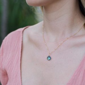 Shop Labradorite Jewelry! Tiny Labradorite Necklace – Small Labradorite Faceted Teardrop Necklace – Natural Labradorite Necklace – Genuine Labradorite Necklace | Natural genuine Labradorite jewelry. Buy crystal jewelry, handmade handcrafted artisan jewelry for women.  Unique handmade gift ideas. #jewelry #beadedjewelry #beadedjewelry #gift #shopping #handmadejewelry #fashion #style #product #jewelry #affiliate #ad