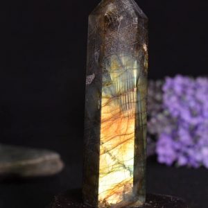 Shop Labradorite Points & Wands! Beautiful Rainbow Hand Carved Labradorite Point/Green Labradorite Polished Stone Tower/Labradorite Gemstone-90*22*23mm 82g#415 | Natural genuine stones & crystals in various shapes & sizes. Buy raw cut, tumbled, or polished gemstones for making jewelry or crystal healing energy vibration raising reiki stones. #crystals #gemstones #crystalhealing #crystalsandgemstones #energyhealing #affiliate #ad