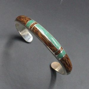 Shop Malachite Jewelry! Malachite and Coconut Wood Sterling Silver Cuff Bracelet, Silver Cuff Bracelet, Stone Inlay Cuff Bracelet, Men's Cuff Bracelet | Natural genuine Malachite jewelry. Buy crystal jewelry, handmade handcrafted artisan jewelry for women.  Unique handmade gift ideas. #jewelry #beadedjewelry #beadedjewelry #gift #shopping #handmadejewelry #fashion #style #product #jewelry #affiliate #ad