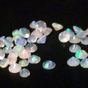 Shop Opal Cabochons! 4-5mm Ethiopian Opal Faceted Round Cut Stone, 5 Pcs Fire Opal Faceted Stones, Ethiopian Welo Opal For Jewelry, Fire Opal Cut Stones – KS103 | Natural genuine stones & crystals in various shapes & sizes. Buy raw cut, tumbled, or polished gemstones for making jewelry or crystal healing energy vibration raising reiki stones. #crystals #gemstones #crystalhealing #crystalsandgemstones #energyhealing #affiliate #ad