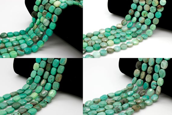 Natural Green Moss Opal Faceted Flat (round, Square, Rectangle, Oval) Natural Gemstone Loose Beads
