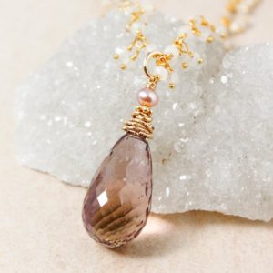 Shop Ametrine Jewelry! Purple Ametrine Necklace on Rainbow Moonstone Cluster Chain, Layering Necklace | Natural genuine Ametrine jewelry. Buy crystal jewelry, handmade handcrafted artisan jewelry for women.  Unique handmade gift ideas. #jewelry #beadedjewelry #beadedjewelry #gift #shopping #handmadejewelry #fashion #style #product #jewelry #affiliate #ad