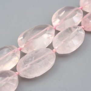 Rose Quartz (Madagascar) 13-19.5mm faceted beads (ETB00466) | Natural genuine beads Gemstone beads for beading and jewelry making.  #jewelry #beads #beadedjewelry #diyjewelry #jewelrymaking #beadstore #beading #affiliate #ad