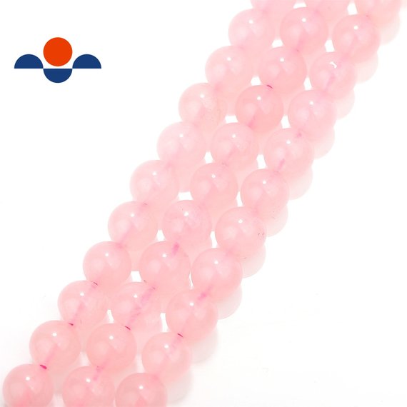 Rose Quartz Smooth Round Beads 4mm 6mm 8mm 10mm 12mm 15.5" Strand