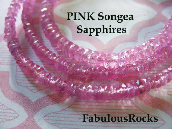 5-100 Pcs  Pink Sapphire, Songea Sapphire Rondelles Sapphire Beads  Luxe Aaa, 2.5-3.0 Mm Faceted Bead  September Birthstone Tr S Solo 30