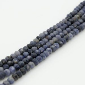 Shop Sapphire Faceted Beads! Natural Sapphire Faceted Rondelle Bead Beads Gemstone Stone Rock (3mm x 2mm) | Natural genuine faceted Sapphire beads for beading and jewelry making.  #jewelry #beads #beadedjewelry #diyjewelry #jewelrymaking #beadstore #beading #affiliate #ad