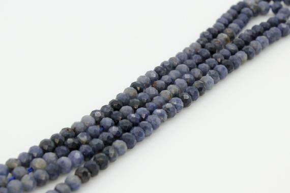 Sapphire Gemstone, Natural Blue Sapphire Faceted Rondelle Gemstone Beads (2mm X 3mm) - Rdf22a