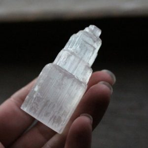 Selenite Small Skyscraper 2.5 inch Tower SL3 | Natural genuine stones & crystals in various shapes & sizes. Buy raw cut, tumbled, or polished gemstones for making jewelry or crystal healing energy vibration raising reiki stones. #crystals #gemstones #crystalhealing #crystalsandgemstones #energyhealing #affiliate #ad