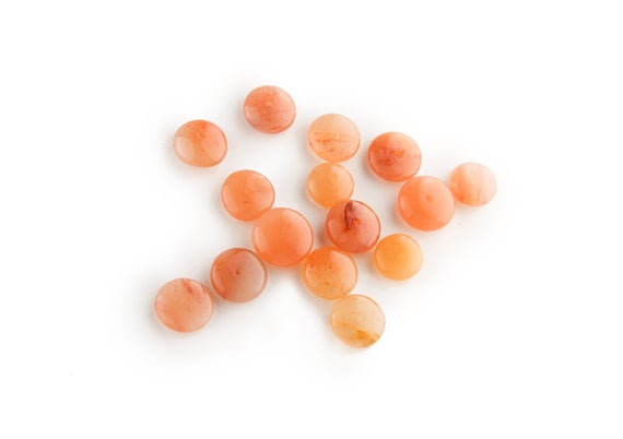 Carnelian 9mm Smooth Rondelle Beads, Center Drilled, 12 Pieces