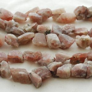 Shop Sunstone Chip & Nugget Beads! Raw Natural Sunstone Semi-precious Gemstone Chunky Nugget Beads – approx 11mm – 13mm x 15mm – 18mm – approx 15" strand | Natural genuine chip Sunstone beads for beading and jewelry making.  #jewelry #beads #beadedjewelry #diyjewelry #jewelrymaking #beadstore #beading #affiliate #ad