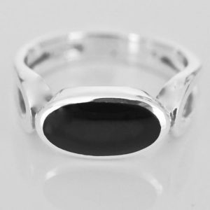 Shop Jet Rings! Whitby Jet Ring – Sterling silver ring – Handmade ring – Whitby Jet | Natural genuine Jet rings, simple unique handcrafted gemstone rings. #rings #jewelry #shopping #gift #handmade #fashion #style #affiliate #ad