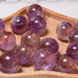 Wholesale Ametrine Sphere Purple Crystal Rare Beautiful Natural Quartz Polished Stone Smooth Round Crystal Beads  for DIY Non-porous ball | Natural genuine stones & crystals in various shapes & sizes. Buy raw cut, tumbled, or polished gemstones for making jewelry or crystal healing energy vibration raising reiki stones. #crystals #gemstones #crystalhealing #crystalsandgemstones #energyhealing #affiliate #ad