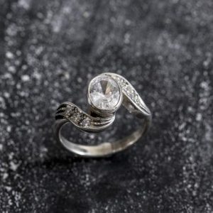 Shop Zircon Jewelry! Diamond Promise Ring, Diamond Ring, Created Diamond Ring, Sparkly Ring, Unique Ring, Zircon Ring, Vintage Ring, Solid Silver Ring, Diamond | Natural genuine Zircon jewelry. Buy crystal jewelry, handmade handcrafted artisan jewelry for women.  Unique handmade gift ideas. #jewelry #beadedjewelry #beadedjewelry #gift #shopping #handmadejewelry #fashion #style #product #jewelry #affiliate #ad