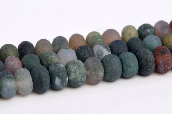 6x4mm Matte Indian Agate Beads Grade Aaa Genuine Natural Gemstone Rondelle Loose Beads 15" / 7.5" Bulk Lot Options (103311)