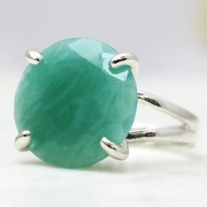 Shop Amazonite Jewelry! Amazonite Ring · Sterling Silver Ring · Gemstone Ring For Women · Silver Ring For Women · Semiprecious Ring · 925 Sterling Ring | Natural genuine Amazonite jewelry. Buy crystal jewelry, handmade handcrafted artisan jewelry for women.  Unique handmade gift ideas. #jewelry #beadedjewelry #beadedjewelry #gift #shopping #handmadejewelry #fashion #style #product #jewelry #affiliate #ad