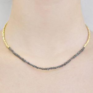 Shop Diamond Necklaces! Black Diamond Necklace, Rough Diamond Necklace, Silver Necklace, Gold Necklace, Fine Diamond, Fine Jewellery, Boho Necklace, Diamond Jewelry | Natural genuine Diamond necklaces. Buy crystal jewelry, handmade handcrafted artisan jewelry for women.  Unique handmade gift ideas. #jewelry #beadednecklaces #beadedjewelry #gift #shopping #handmadejewelry #fashion #style #product #necklaces #affiliate #ad