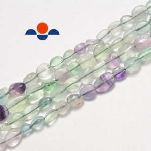Shop Fluorite Beads! Natural Fluorite Pebble Nugget Beads Approx 5-8mm 15.5" Strand | Natural genuine beads Fluorite beads for beading and jewelry making.  #jewelry #beads #beadedjewelry #diyjewelry #jewelrymaking #beadstore #beading #affiliate #ad