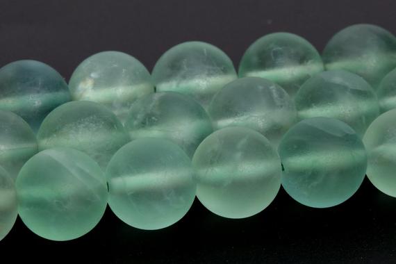 Matte Green Fluorite Beads Grade A Genuine Natural Gemstone Round Loose Beads 6mm 8mm 10mm 12mm Bulk Lot Options