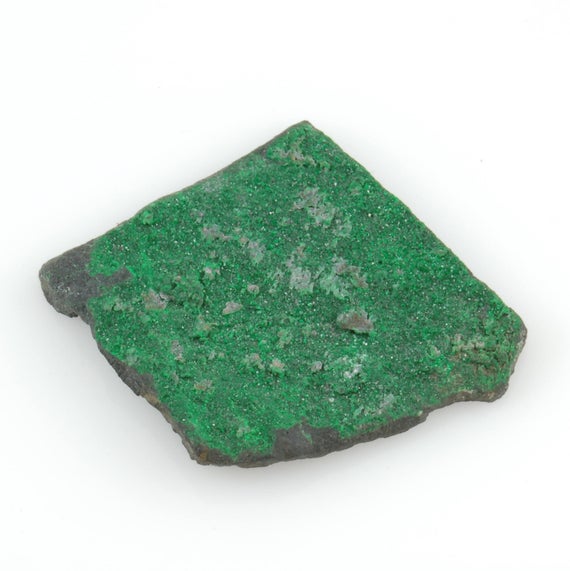 Uvarovite (green) Garnet Specimen From Russia, 1.69" X 1.49" X 0.22", Weight: 22.6 Grams.