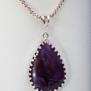 Shop Sugilite Pendants! Handmade Sugilite Pendant in Sterling Silver | Natural genuine Sugilite pendants. Buy crystal jewelry, handmade handcrafted artisan jewelry for women.  Unique handmade gift ideas. #jewelry #beadedpendants #beadedjewelry #gift #shopping #handmadejewelry #fashion #style #product #pendants #affiliate #ad