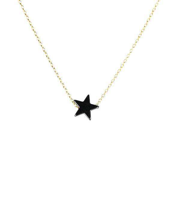 Tiny Star Necklace - Hematite Necklace - Star Necklace -  Healing Necklace - A Tiny Hematite Star Hanging From A 14k Gold Filled Chain