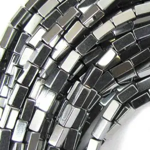 4mm hematite side tube beads 16" strand silver color 34997 | Natural genuine other-shape Gemstone beads for beading and jewelry making.  #jewelry #beads #beadedjewelry #diyjewelry #jewelrymaking #beadstore #beading #affiliate #ad