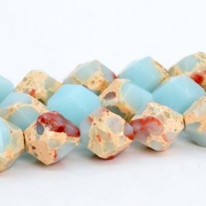 Icy Blue Imperial Jasper Beads Star Cut Faceted Grade AAA Loose Beads 6MM 8MM 10MM Bulk Lot Options | Natural genuine faceted Jasper beads for beading and jewelry making.  #jewelry #beads #beadedjewelry #diyjewelry #jewelrymaking #beadstore #beading #affiliate #ad