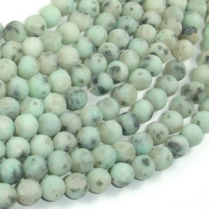 Matte Sesame Jasper Beads, Kiwi Jasper, Round, 6mm (6.5mm), 15 Inch, Full strand, Approx 60 beads, Hole 1mm (402054009) | Natural genuine beads Array beads for beading and jewelry making.  #jewelry #beads #beadedjewelry #diyjewelry #jewelrymaking #beadstore #beading #affiliate #ad