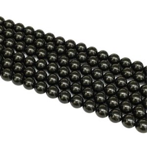 Natural Black Jet Smooth Round Beads 6mm 8mm 10mm 12mm 15.5" Strand | Natural genuine round Jet beads for beading and jewelry making.  #jewelry #beads #beadedjewelry #diyjewelry #jewelrymaking #beadstore #beading #affiliate #ad