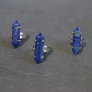 Shop Lapis Lazuli Rings! Lapis Lazuli  Ring / Silver Lapis Lazuli Ring / Blue Lapis Ring / Lapis Ring / Lapis Jewelry | Natural genuine Lapis Lazuli rings, simple unique handcrafted gemstone rings. #rings #jewelry #shopping #gift #handmade #fashion #style #affiliate #ad