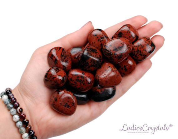 Mahogany Obsidian Tumbled Stone, Mahogany Obsidian, Tumbled Stones, Obsidian, Stones, Crystals, Rocks, Gifts, Gemstones, Gems, Zodiac Stone