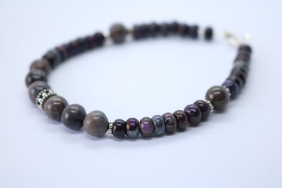 Sugilite Bracelet.  Extremely Rare,  Unisex, Gifts For Her, Stacking, Layering