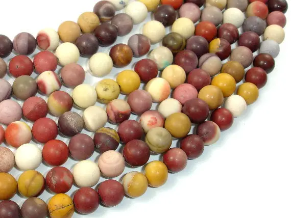 Matte Mookaite Beads, 8mm, Round Beads, 15 Inch, Full Strand, Approx 46 Beads, Hole 1 Mm, A Quality (320054008)