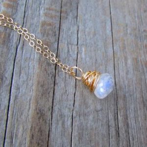 Shop Moonstone Pendants! Rainbow Moonstone necklace, gold, wire wrapped, moonstone pendant, faceted, petite moonstone pendant | Natural genuine Moonstone pendants. Buy crystal jewelry, handmade handcrafted artisan jewelry for women.  Unique handmade gift ideas. #jewelry #beadedpendants #beadedjewelry #gift #shopping #handmadejewelry #fashion #style #product #pendants #affiliate #ad