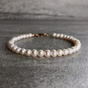 Genuine Pearl Bracelet | Sterling Silver or Gold Clasp Bead Bracelet | Real Freshwater Pearl Jewelry | June Birthstone Gift | Natural genuine Pearl jewelry. Buy crystal jewelry, handmade handcrafted artisan jewelry for women.  Unique handmade gift ideas. #jewelry #beadedjewelry #beadedjewelry #gift #shopping #handmadejewelry #fashion #style #product #jewelry #affiliate #ad