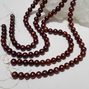 Shop Pearl Round Beads! Freshwater Pearl Multi Color Brown Beads 8.5mm To 9.5mm 16" Full Strand, Vibrant Metallic Warm Autumn Brown Pearls, Near Round Pearls, | Natural genuine round Pearl beads for beading and jewelry making.  #jewelry #beads #beadedjewelry #diyjewelry #jewelrymaking #beadstore #beading #affiliate #ad