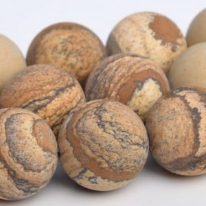Shop Picture Jasper Beads! 15MM Matte Picture Jasper Beads Grade AAA Genuine Natural Gemstone Round Loose Beads 15.5"/7.5"/4" Bulk Lot Options (103593) | Natural genuine beads Picture Jasper beads for beading and jewelry making.  #jewelry #beads #beadedjewelry #diyjewelry #jewelrymaking #beadstore #beading #affiliate #ad
