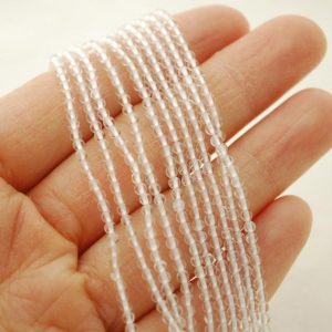 Shop Quartz Crystal Round Beads! High Quality Grade A Natural Clear Quartz Semi-Precious Gemstone Round Beads – 2mm – 15" strand | Natural genuine round Quartz beads for beading and jewelry making.  #jewelry #beads #beadedjewelry #diyjewelry #jewelrymaking #beadstore #beading #affiliate #ad