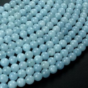 Shop Quartz Crystal Round Beads! Sponge Quartz Beads-Aqua, 6mm (6.5mm), Round Beads, 15 Inch, Full strand, Approx 60 beads, Hole 1mm, A quality (446054001) | Natural genuine round Quartz beads for beading and jewelry making.  #jewelry #beads #beadedjewelry #diyjewelry #jewelrymaking #beadstore #beading #affiliate #ad