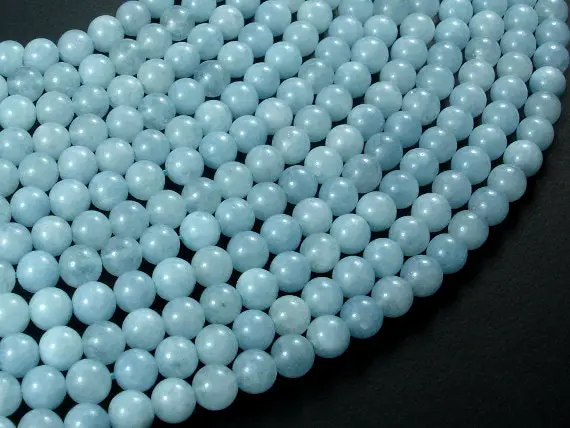 Sponge Quartz Beads-aqua, 6mm (6.5mm), Round Beads, 15 Inch, Full Strand, Approx 60 Beads, Hole 1mm, A Quality (446054001)