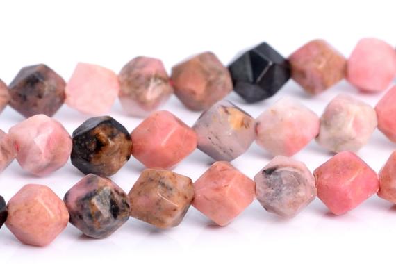 Rhodonite Beads Star Cut Faceted Grade Aaa Genuine Natural Gemstone Loose Beads 6mm 8mm 10mm Bulk Lot Options