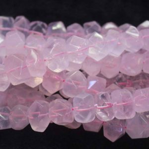 Shop Rose Quartz Chip & Nugget Beads! Natural Faceted Rose Quartz Nugget Beads,Natural Quartz Faceted Beads Wholesale Bulk Supply,15 inches one starand | Natural genuine chip Rose Quartz beads for beading and jewelry making.  #jewelry #beads #beadedjewelry #diyjewelry #jewelrymaking #beadstore #beading #affiliate #ad
