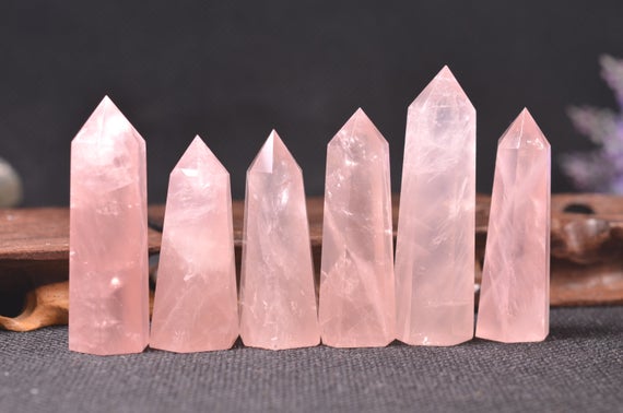 Rose Quartz Tower/ Pink Quartz Crystal Point-1 Point -approx.2~8 Inches Height